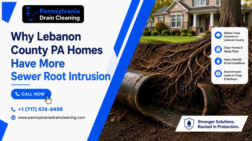 Why Lebanon County PA Homes Have More Sewer Root Intrusion