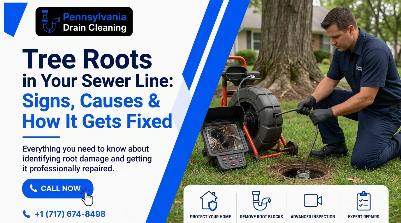 Tree Roots in Your Sewer Line: Signs, Causes and How It Gets Fixed